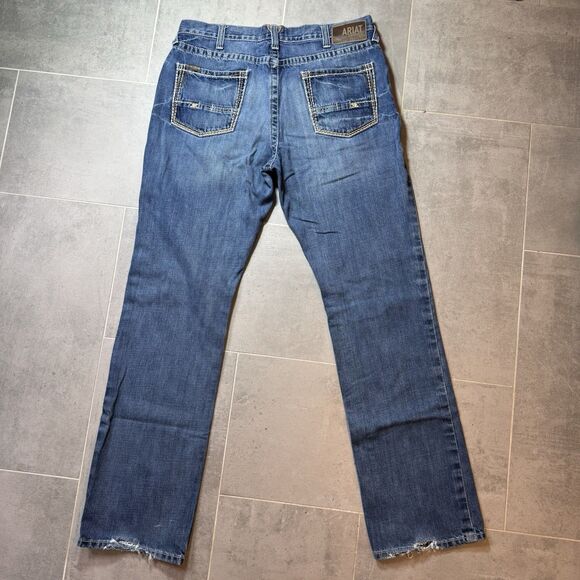 Ariat M4 Gulch Relaxed Boot Cut Jeans Men 36x36 Blue Cotton - Picture 4 of 16